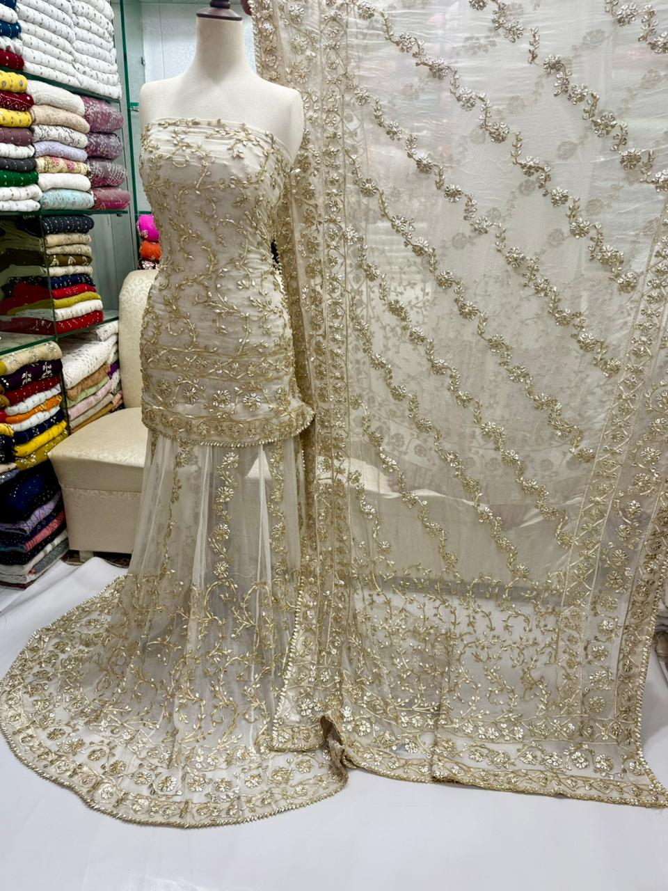 Heavy LCD Gota Work-Lehnga-Choli-Dupatta