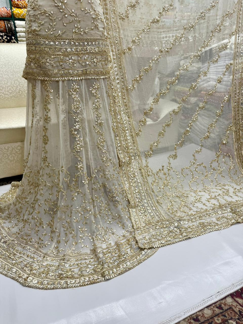 Heavy LCD Gota Work-Lehnga-Choli-Dupatta