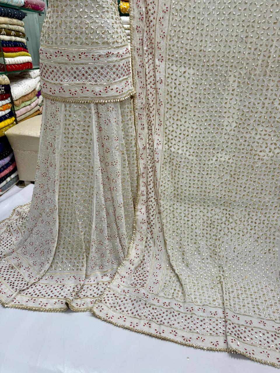 Heavy LCD Gota Work-Lehnga-Choli-Dupatta