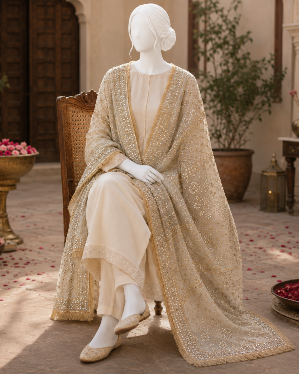 Heavy Gota Work Shawl
