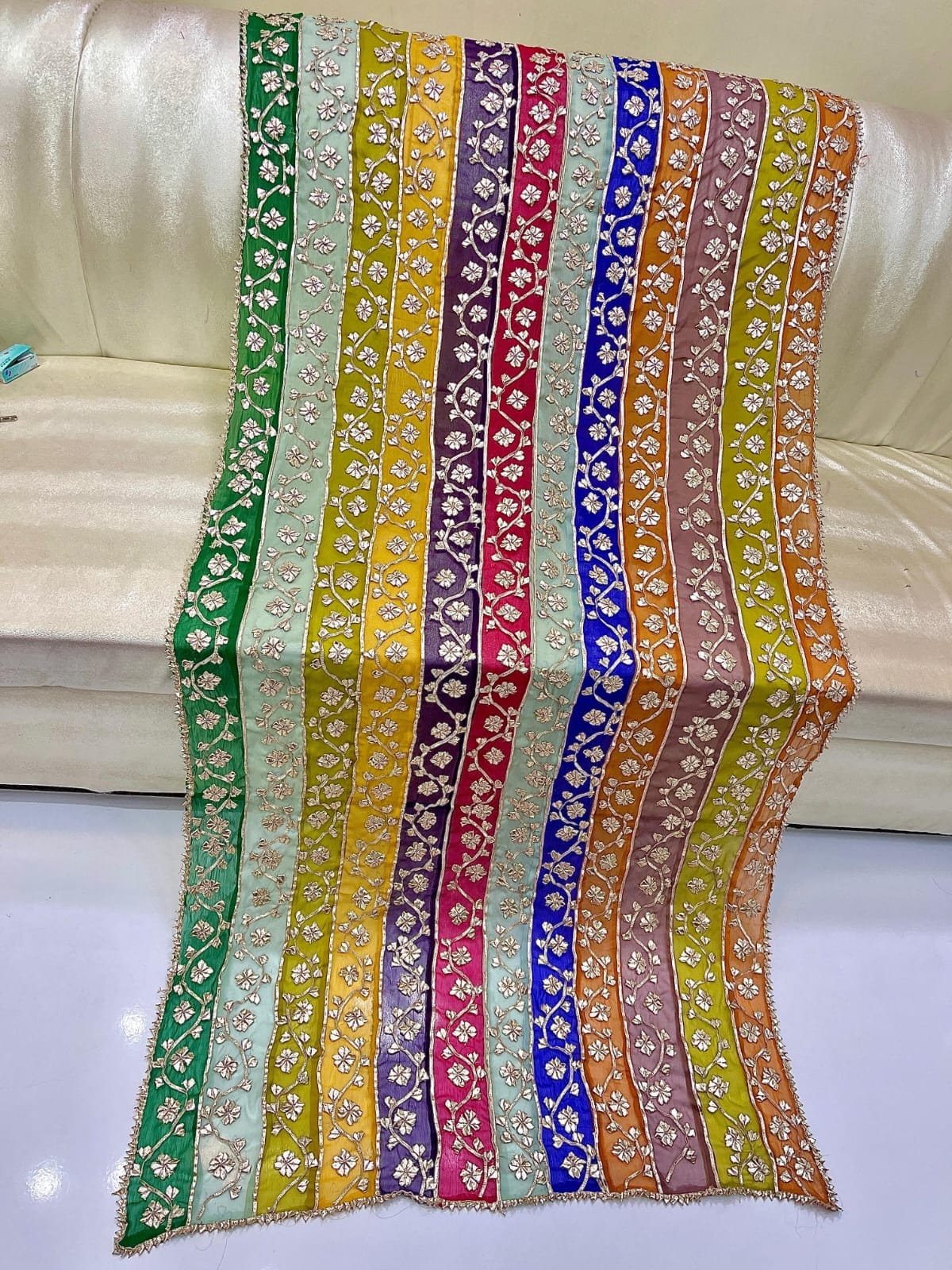 Multi Colour Ralli Gota Dupatta - Image 2