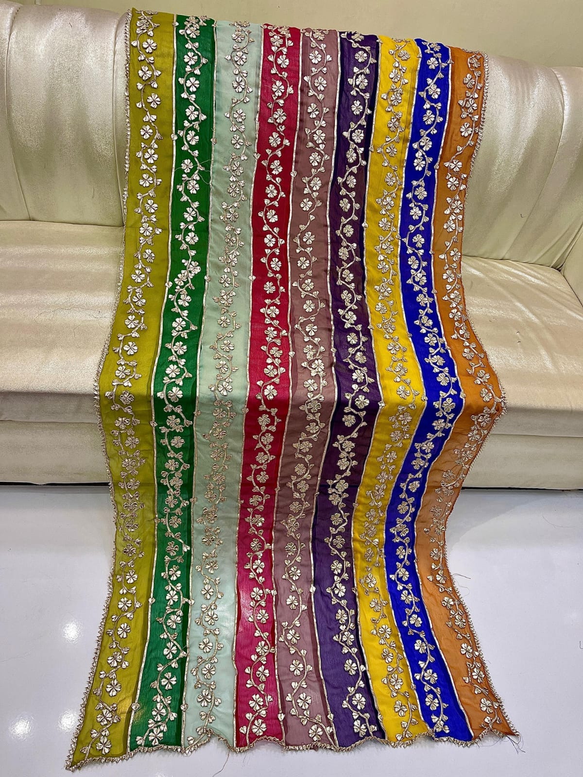 Multi Colour Ralli Gota Dupatta - Image 3