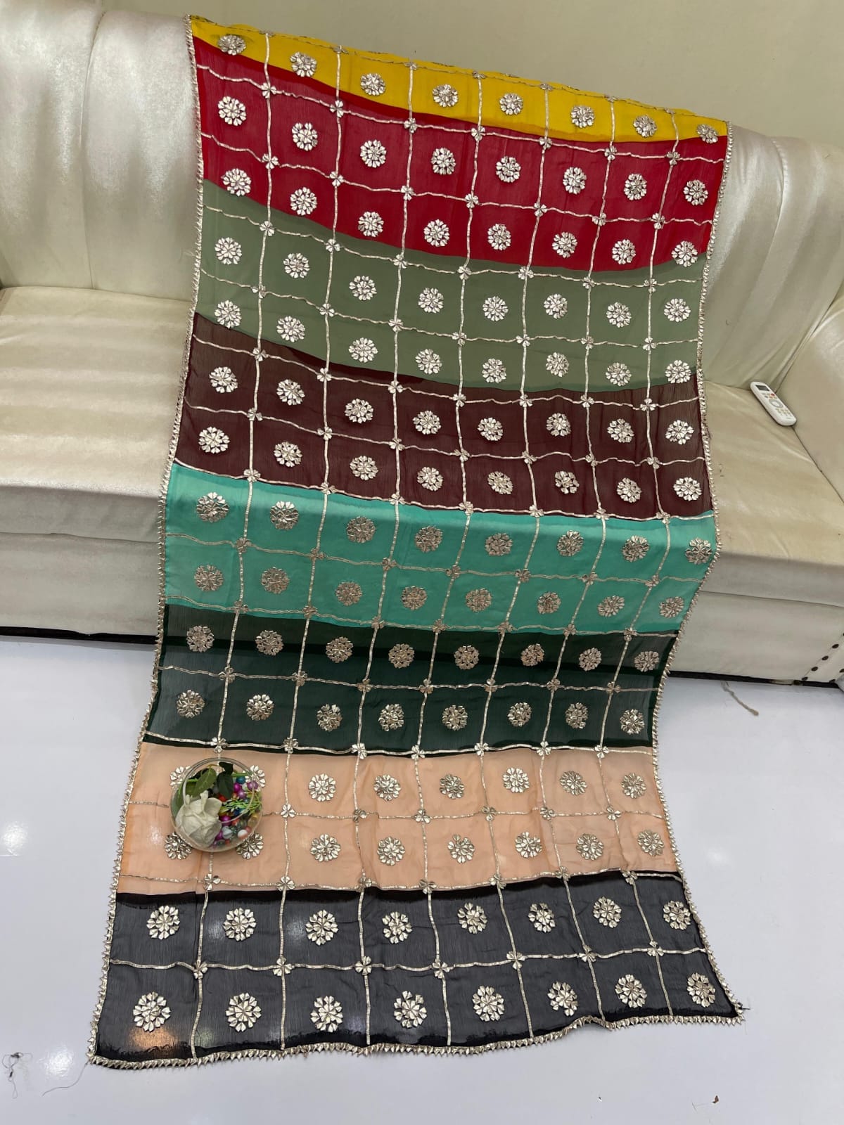Multi Colour Ralli Gota Dupatta - Image 5