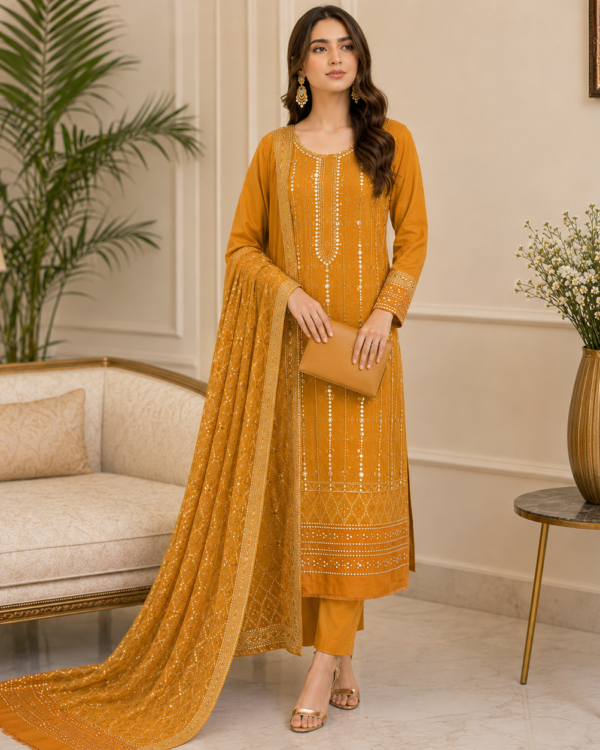 Mukesh Kamdani Jamawar Suit by Zarqashi