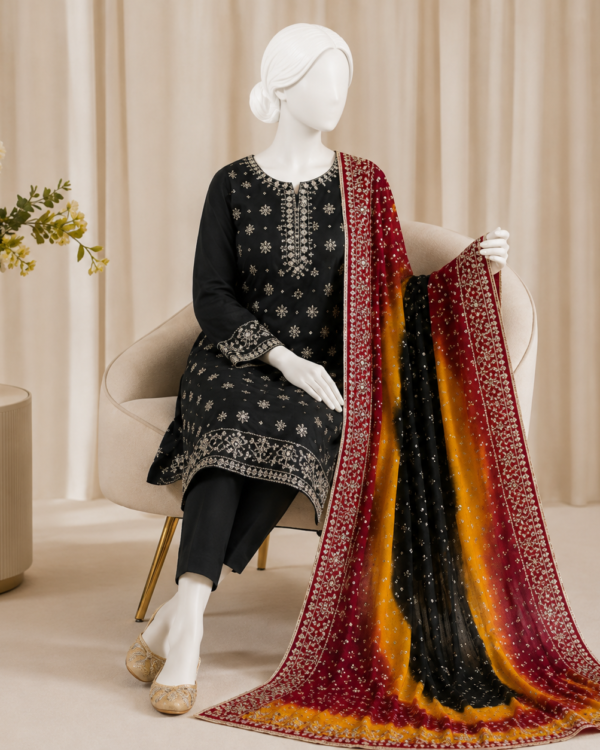 LCD Gota Chunni Mirror Work Suit