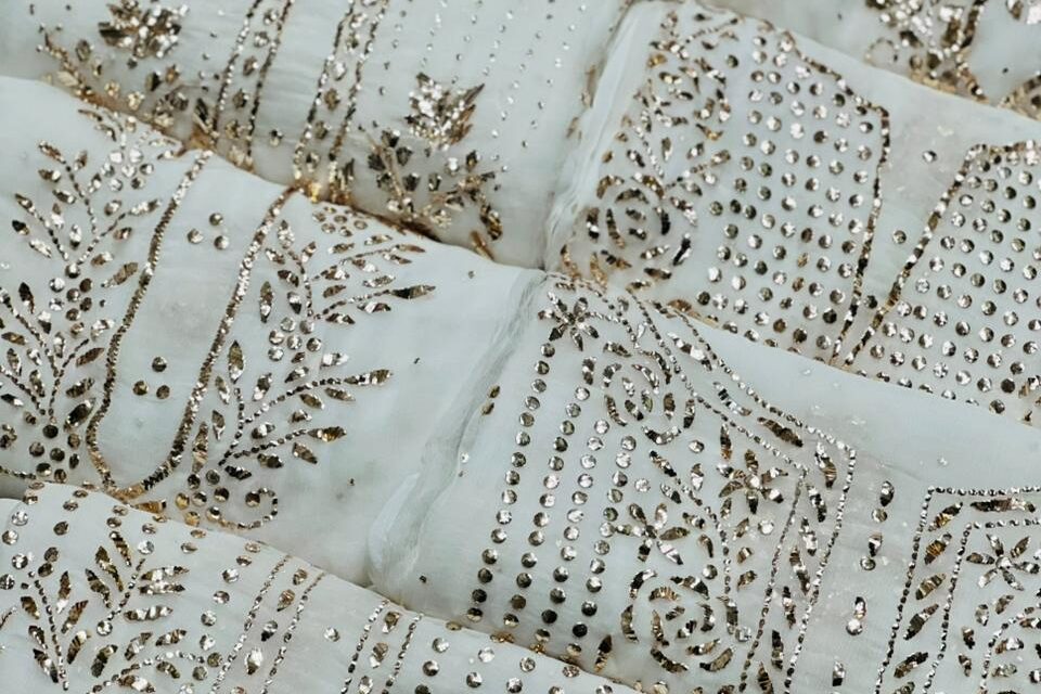 Handcrafted Mukesh Dress by Zarqashi