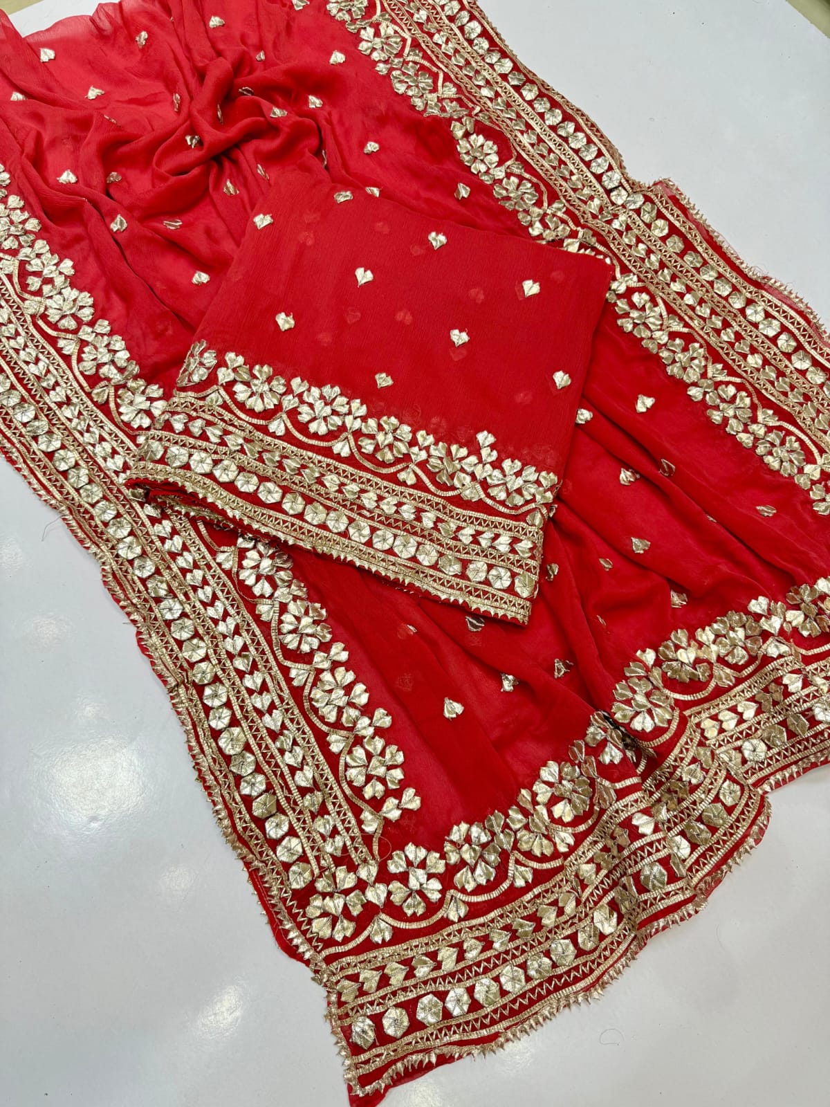 LCD Gota Suit with Heavy Gota Border - Image 4