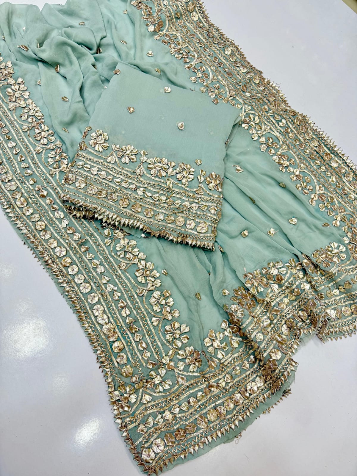 LCD Gota Suit with Heavy Gota Border - Image 7