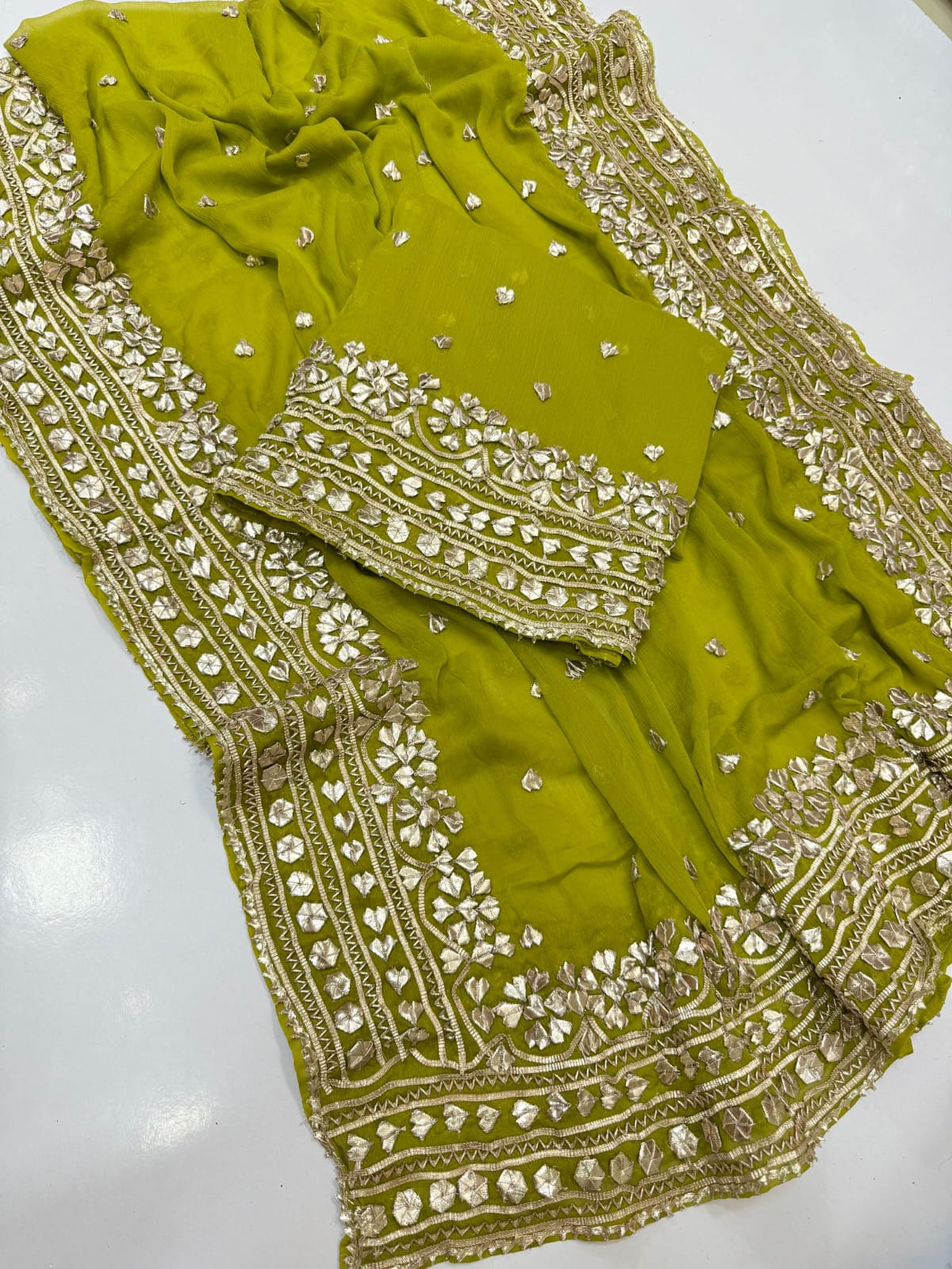 LCD Gota Suit with Heavy Gota Border - Image 2
