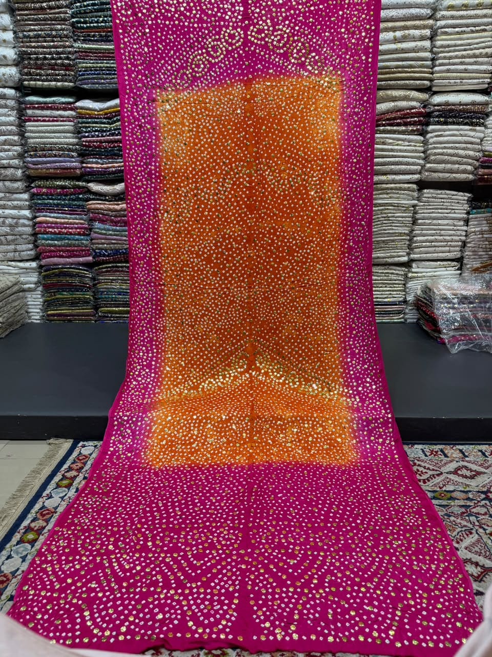 Heavy Mukesh Kamdani Chunri Shawl - Image 6