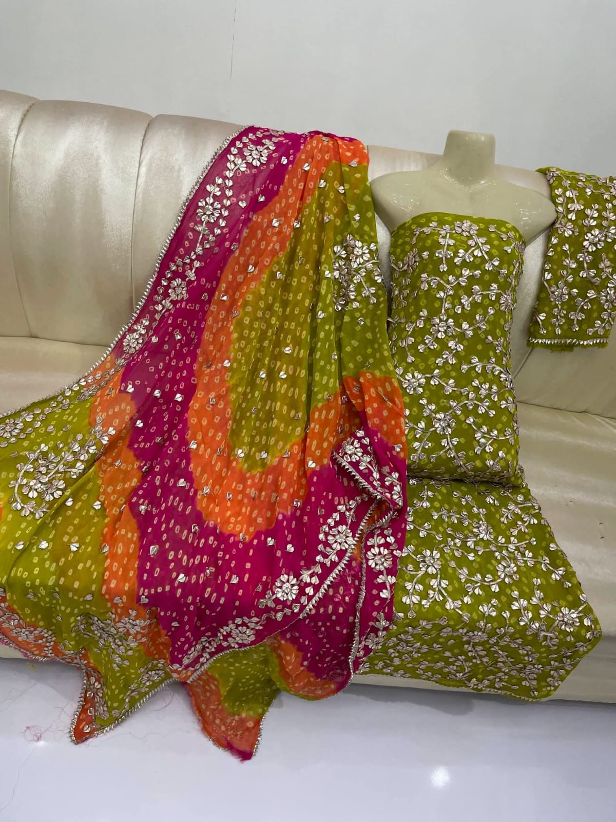 LCD Gota Work Chunri Suit - Image 5