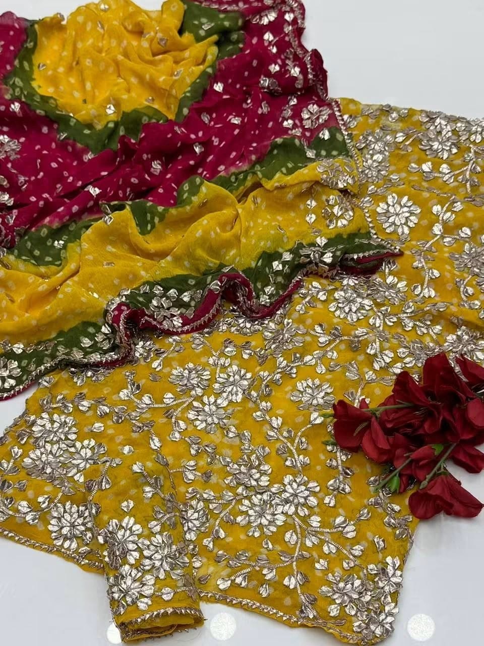 LCD Gota Work Chunri Suit - Image 6